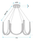 LAMPA WISZĄCA LED APP1749-CP Złota 6