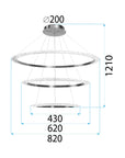 KRYSZTAŁOWA LAMPA SUFITOWA LED APP1609-3C ZŁOTA 6