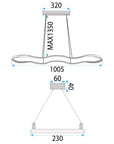 LAMPA SUFITOWA WISZĄCA LED LHJ027-CP 100cm Złota 6