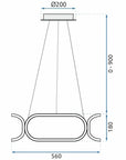 LAMPA SUFITOWA Z PILOTEM PLAFON LED APP792-CP 6