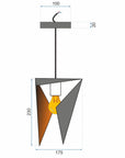 LAMPA SUFITOWA TRÓJKĄTNA GEOMETRYCZNA APP253-1CP CZARNA 6