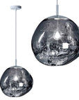 Lampa Sufitowa Wisząca Szklana APP330-1CP SREBRNA