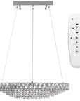 Kryształowa Lampa Sufitowa Owalna LED APP775-1CP