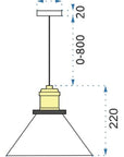 Lampa Sufitowa Wisząca Szklana Verto D APP048-1CP 10