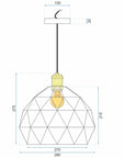 Lampa Sufitowa Wisząca Industrial Loft APP249 Biała