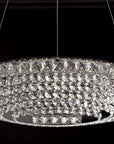 Kryształowa Lampa Sufitowa Owalna LED APP775-1CP