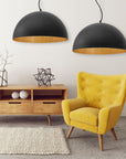 Lampa Sufitowa Wisząca Misa Metalowa 60cm APP380-1CP Czarna