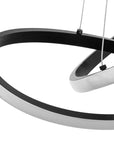 Lampa sufitowa nowoczesna LED + PILOT APP799-CP Twist Czarna