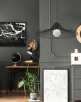 Lampa Sufitowa Wisząca Płaska Okrągła Loft APP500-1CP Czarna
