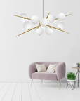 Lampa Wisząca APP998-12CP Złota