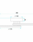 Lampa Sufitowa LED LHJ121-C Czarna 7