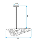 LAMPA SUFITOWA WISZĄCA APP1467-1CP Czarna/złota 7