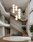 Lampa Sufitowa Wisząca LED LHJ117-2CP Złota Szczotkowana 7