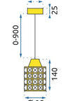 Lampa Sufitowa Kryształ APP727-1CP Srebrna 7