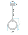 LAMPA SUFITOWA WISZĄCA LED LHJ101-1CP ZŁOTA 7