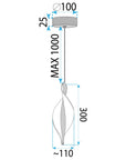 LAMPA SUFITOWA WISZĄCA LED G120-CP GOLD 7
