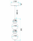 Lampa Sufitowa Wisząca LED LHJ116-2CP Złota Szczotkowana 7