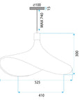 LAMPA WISZĄCA BAMBUSOWA APP1641-1CP 50cm 7