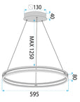 Lampa Wisząca LHJ015-CP 60 CM GOLD 7