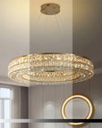LAMPA SUFITOWA WISZĄCA LED APP1568-CP Gold 60cm 7