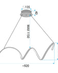 LAMPA SUFITOWA WISZĄCA LED LHJ025-CP CHROME 7