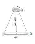LAMPA SUFITOWA WISZĄCA LHJ011-CP 40cm Czarna 7