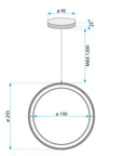 LAMPA WISZĄCA LED APP1790-CP Czarna 7