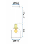 Lampa Wisząca APP1173 Biała 7