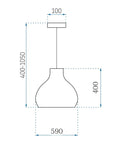 LAMPA SUFITOWA WISZĄCA NATURAL BOHO APP985-1CP BIG 7