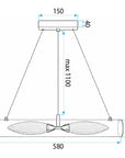 LAMPA SUFITOWA WISZĄCA G152-2CP ZŁOTA 7