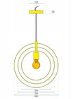 Lampa Sufitowa Metalowa Pierścieniowa APP286-1CP Złota 7
