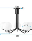 LAMPA WISZĄCA SUFITOWA CZARNA APP1578-5C 7