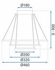 LAMPA WISZĄCA LED G040-3CP CZARNA 7