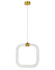 LAMPA SUFITOWA WISZĄCA LED LHJ056-CP1 ZŁOTA SZCZOTKOWANA 7