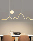 Lampa WISZĄCA LED LHJ034-CP 120 Cm ZŁOTA SZCZOTKOWANA 7