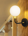 LAMPA ŚCIENNA KINKIET APP1301-1W Czarno Złota 7