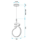 LAMPA WISZĄCA LED G071-CP ZŁOTA 7