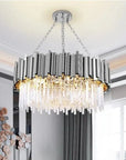 Lampa Sufitowa Plafon Kryształowa APP1480-1C Chrom 7