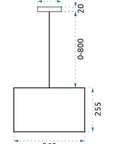 Lampa Wisząca 36cm APP622-1CP Czarna