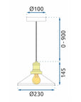 Lampa Wisząca APP1172-1CP Biała