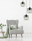 Lampa Sufitowa Kryształ APP513-3CPR Czarna
