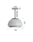 Lampa Wisząca Bambusowa APP1648-1CP 6