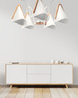 Lampa Sufitowa Skandynawska Pięcioramienna App606-5c Biała