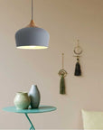 Lampa sufitowa wisząca pojedyncza Bari Szara