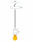 Lampa Sufitowa Wisząca Oprawka APP349-1CP Miedziana