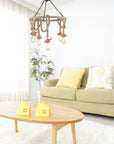 Lampa Sufitowa Wisząca Żyrandol Boho Sznur 5 E27 App677-5cp