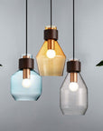 Lampa sufitowa szklana APP435-1CP szara