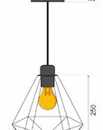 LAMPA WISZĄCA DIAMENT 392197 Jasno Złota 8