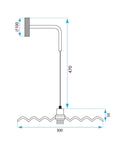 LAMPA ŚCIENNA KINKIET APP1355-1W Czarny 30 Cm 8