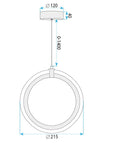 Lampa Sufitowa Wisząca LED LHJ126-W Chrom 8